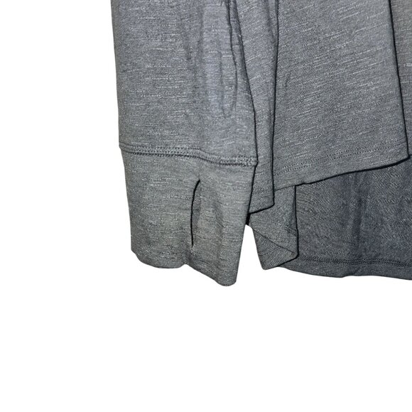 Xersion Gray Long Sleeve Knot Front Pullover Top Women’s Loose Fit - Picture 7 of 14